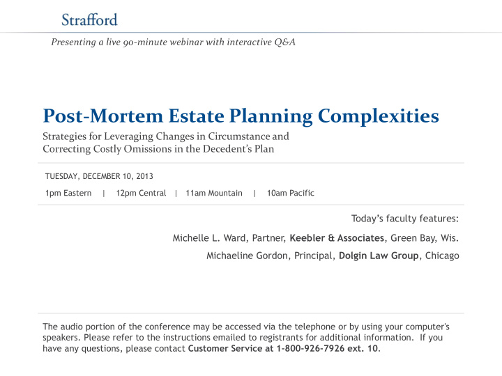 post mortem estate planning complexities