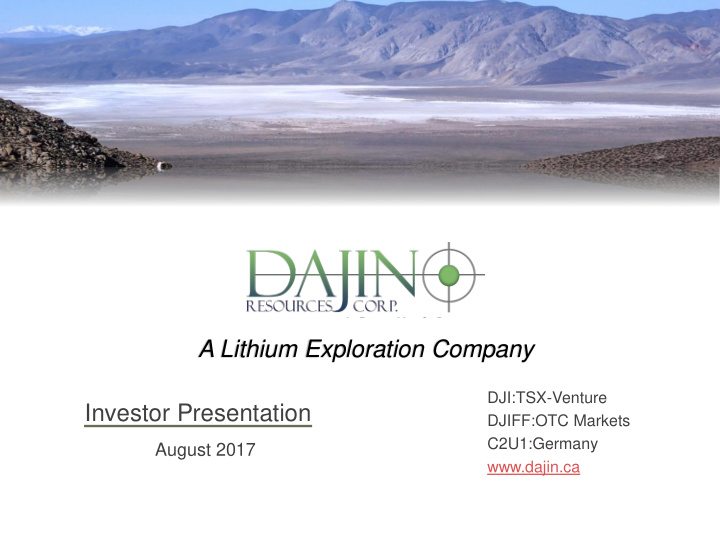a lithium exploration company