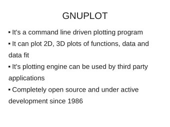 GNUPLOT  It's a command line driven plotting program  It can plot 2D, 3D plots of functions,