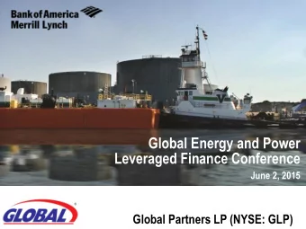 Global Energy and Power  Leveraged Finance Conference  Q3 2014 Investor Presentation  June 2, 2015