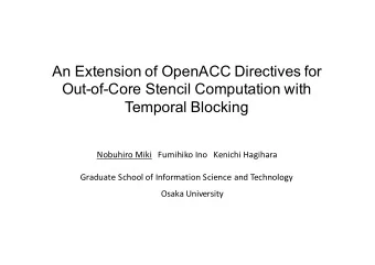 An Extension of OpenACC Directives for  Out-of-Core Stencil Computation with  Temporal Blocking