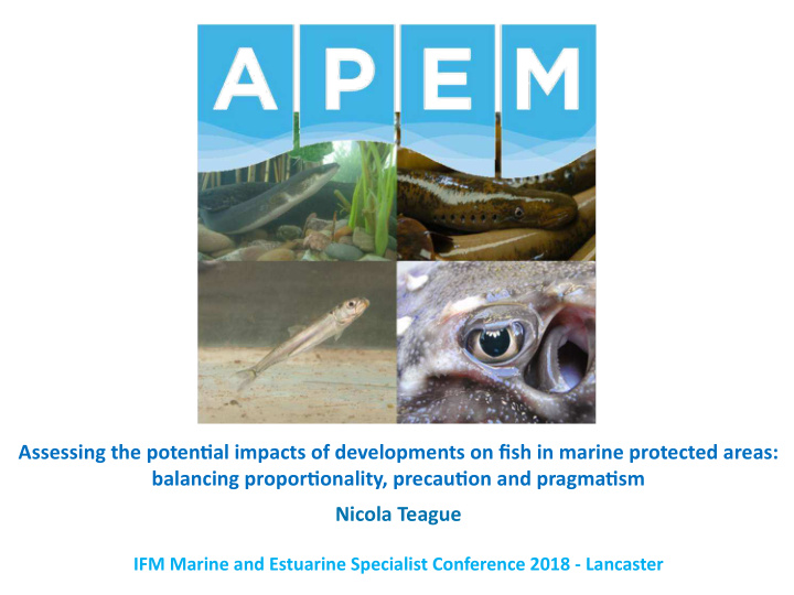 assessing the poten al impacts of developments on fish in