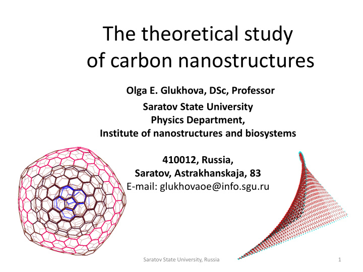 of carbon nanostructures