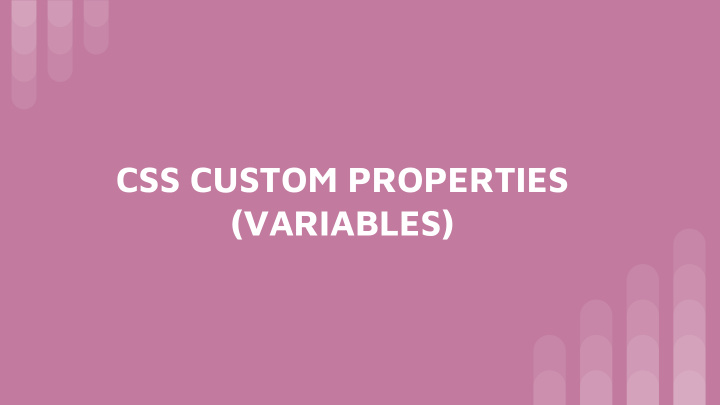 css custom properties variables what css variables are