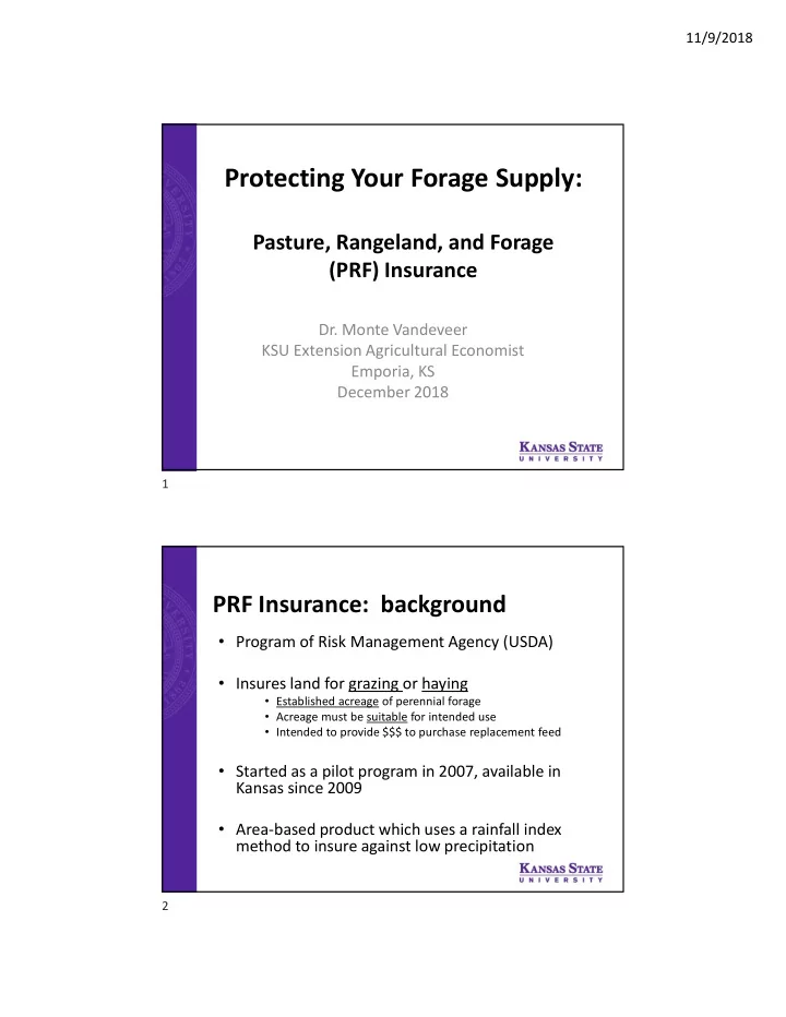 protecting your forage supply