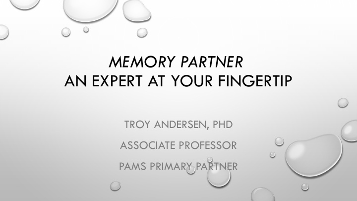 memory partner an expert at your fingertip