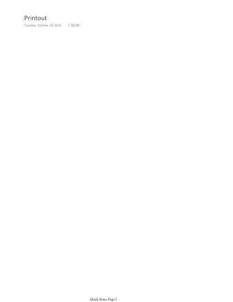 Printout  Tuesday, October 29, 2019  7:38 PM  Quick Notes Page 1  Quick Notes Page 2  Quick Notes