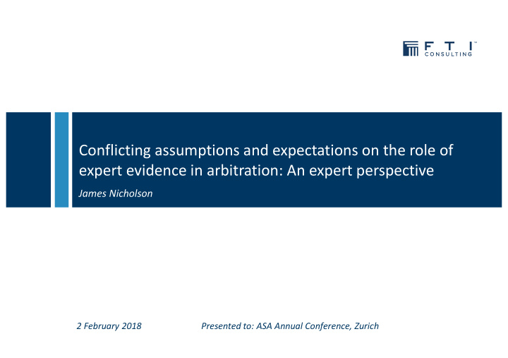 conflicting assumptions and expectations on the role of