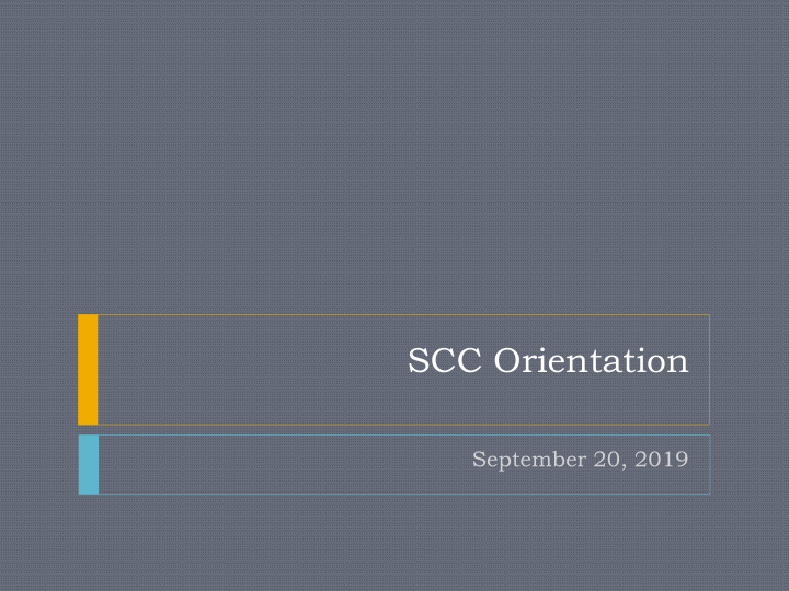 scc orientation