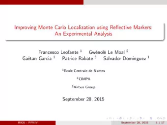 Conclusions:  a sensor model based in indistinguishable artificial landmarks has been  proposed