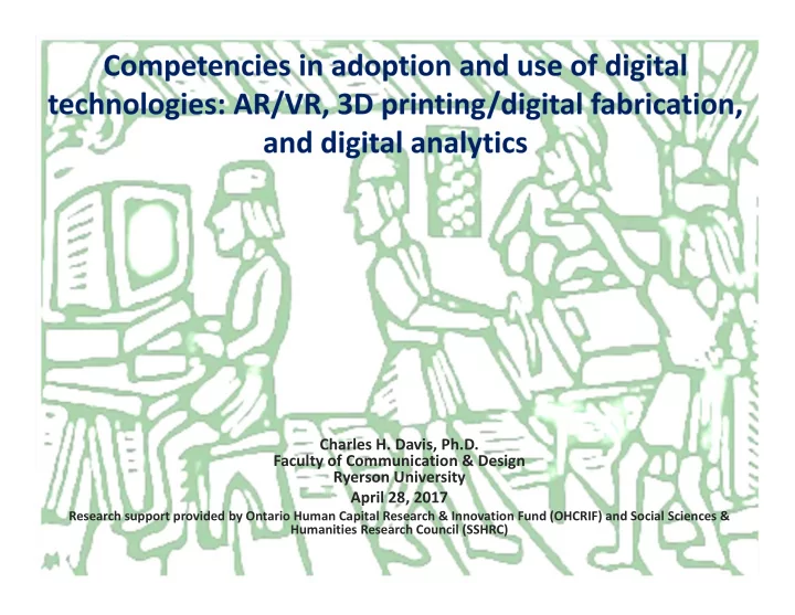 charles h davis ph d faculty of communication design