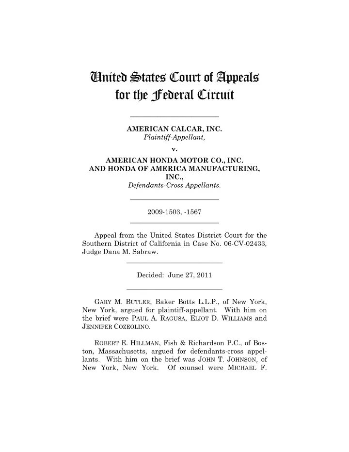 united states court of appeals for the federal circuit