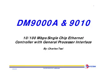 DM9000A &amp; 9010  10/ 100 Mbps Single Chip Ethernet  Controller with General Processor Interface