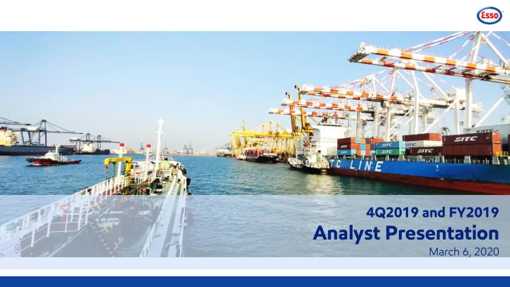 analyst presentation