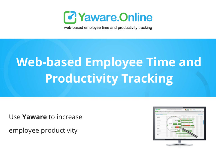 web based employee time and productivity tracking