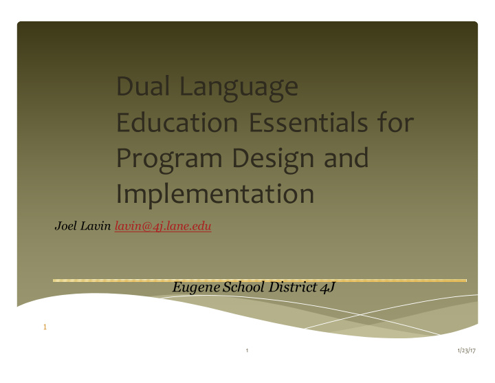 dual language education essentials for program design and