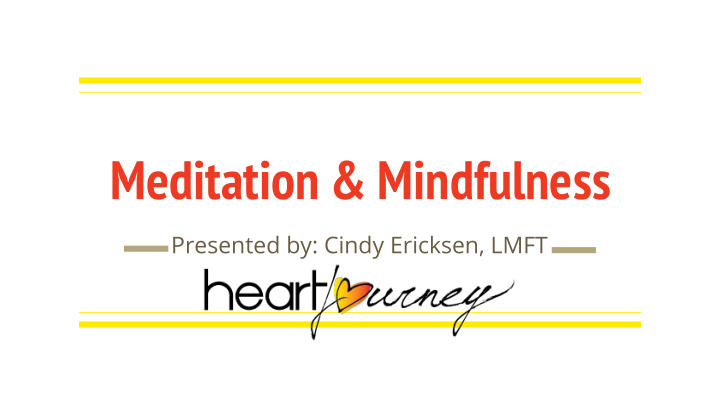 meditation amp mindfulness