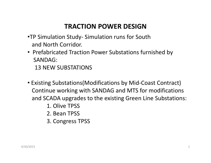 traction power design