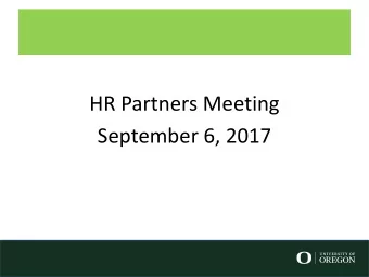 HR Partners Meeting  September 6, 2017  1  September Trainings &amp; Events  MyTrack  Recruitment