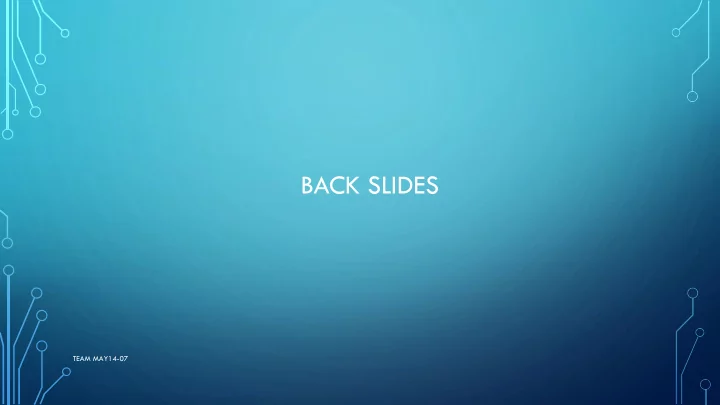 back slides