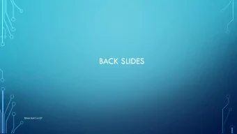 BACK SLIDES  TEAM MAY14-07  TEST SPECIFICATION  Testing:  Program to calibrate hardware