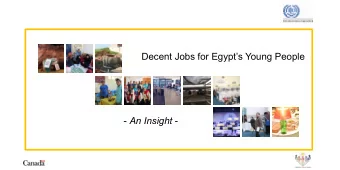 Decent Jobs for Egypts Young People - An Insight -  The products of the Red Sea Crafts are