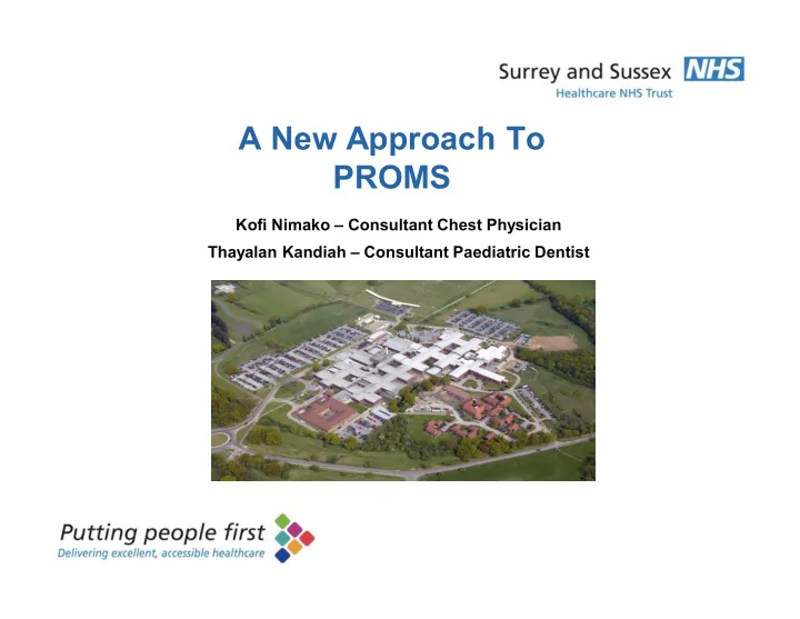 a new approach to proms