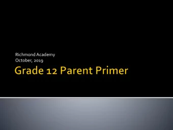 Richmond Academy  October, 2019  Sure (hope springs eternal, right?)  Students who did not