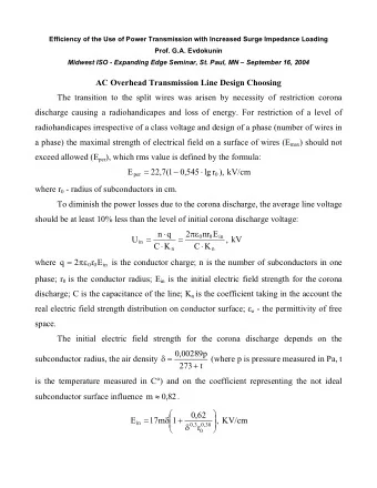 =    where  q  2 0 E  r  is the conductor charge; n is the number of subconductors in one  0
