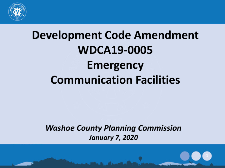 development code amendment wdca19 0005 emergency