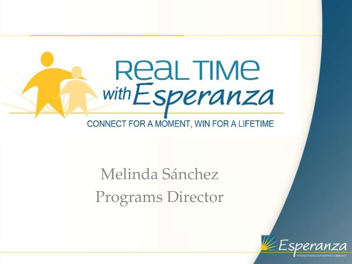 melinda s nchez programs director esperanza