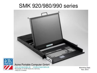 SMK 920/980/990 series  Acme Portable Computer GmbH  www.acmeportable.de  -  info@acmeportable.de