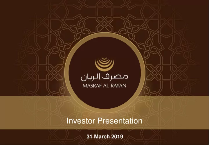 investor presentation