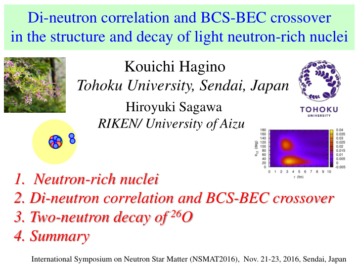 di neutron correlation and bcs bec crossover in the
