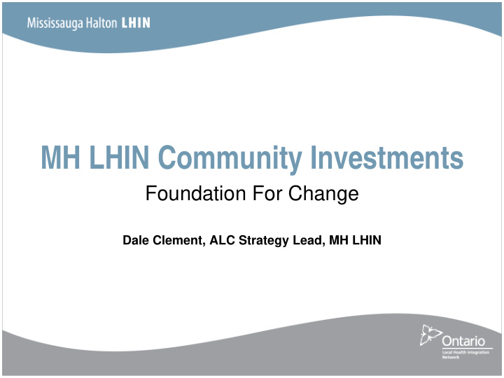 mh lhin community investments