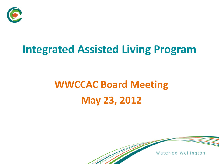 integrated assisted living program