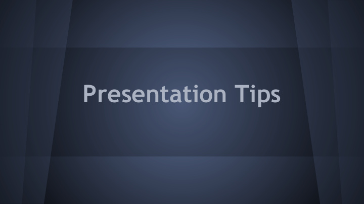 presentation tips at the beginning
