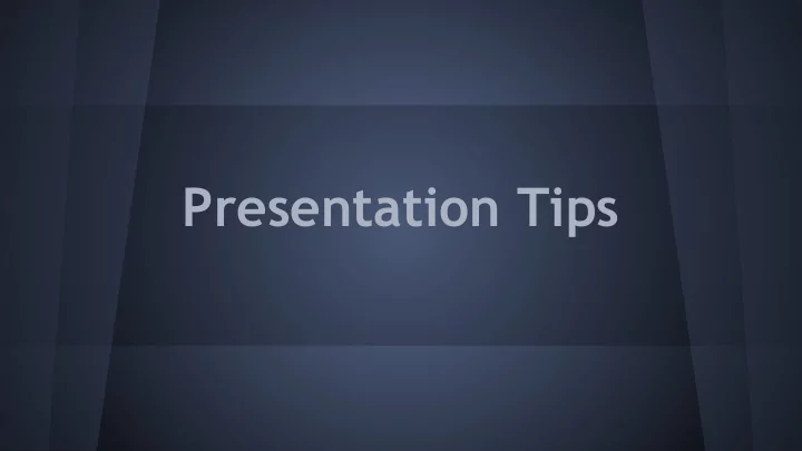 presentation tips at the beginning