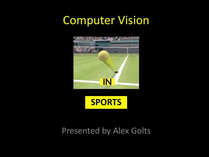 computer vision
