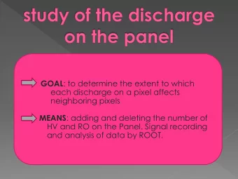 MEANS : adding and deleting the number of  HV and RO on the Panel. Signal recording  and analysis
