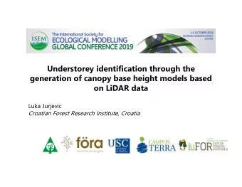 Understorey identification through the  generation of canopy base height models based  on LiDAR