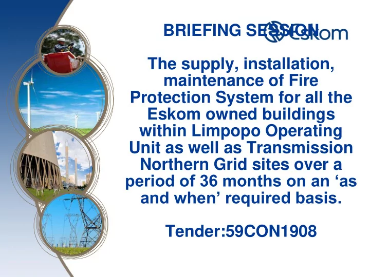 the supply installation maintenance of fire protection