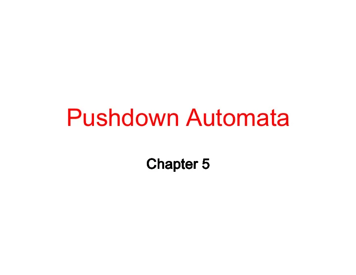 pushdown automata