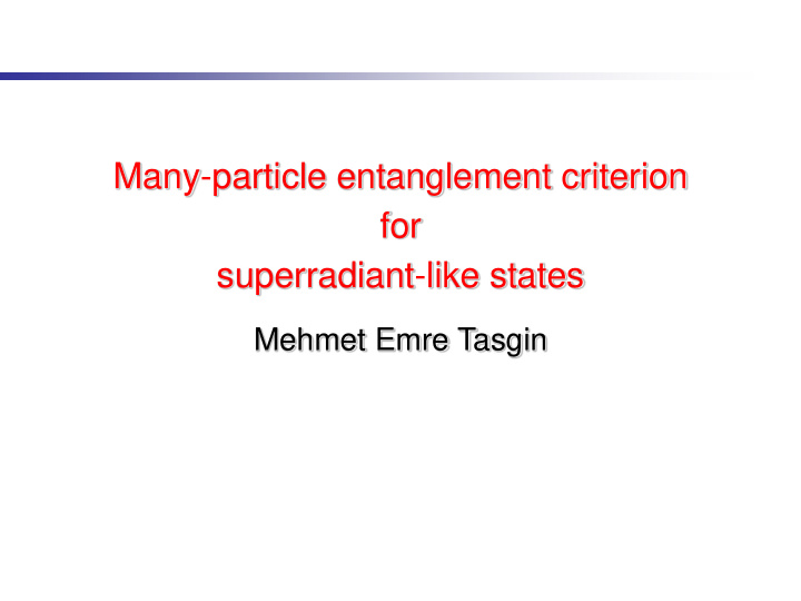 superradiant like states
