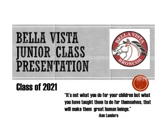 Class of 2021  Its not what you do for your children but what  you have taught them to do for