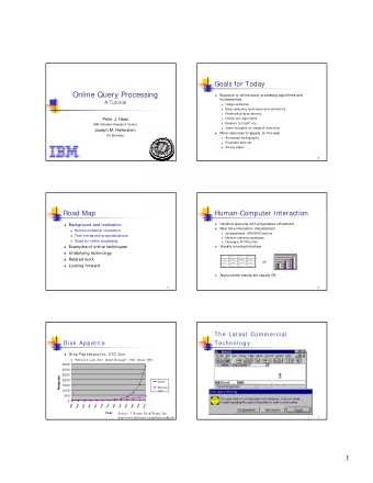 Online Query Processing  Exposure to online query processing algorithms and    fundamentals  A