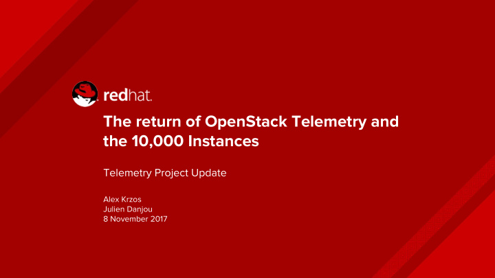 the return of openstack telemetry and the 10 000 instances