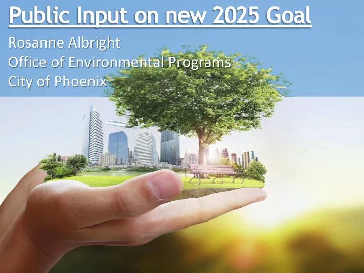 rosanne albright office of environmental programs city of