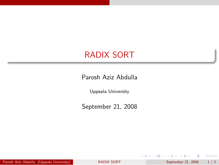 radix sort