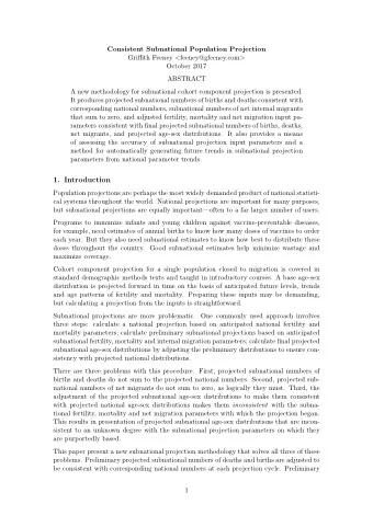 1. Introduction  Population projections are perhaps the most widely demanded product of national